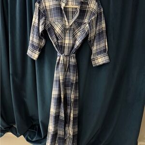 Polo by Ralph Lauren Blue Plaid Long Sleeve Dress